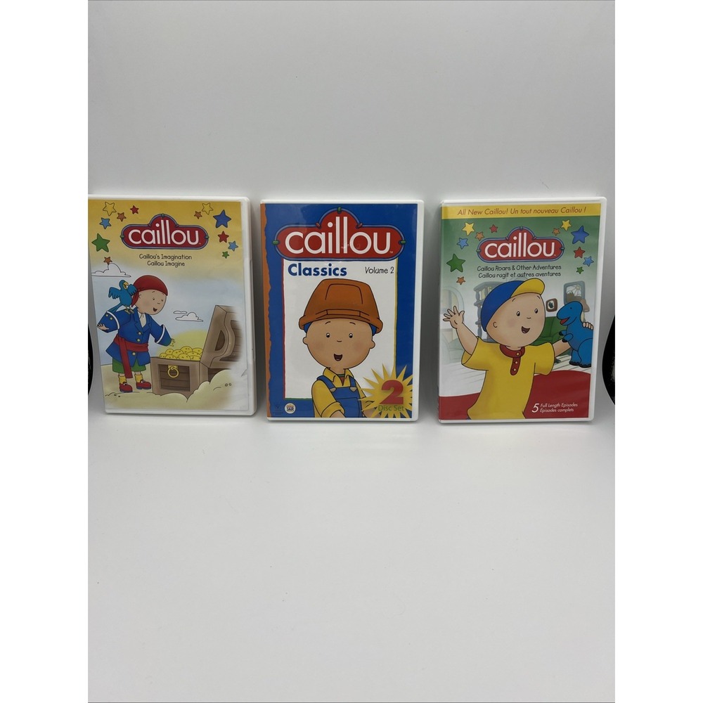 Caillou DVD Lot of 3 PBS Kids Collection -Bilingual English/French